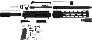 This Tacfire .300 Blackout Pistol Build Kit is the total AR build kit package. The Parkerized barrel is made to remain functional with repeated use.